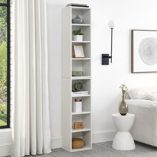 8-Tier Media Tower Storage Cabinet with Adjustable Shelves G3720
