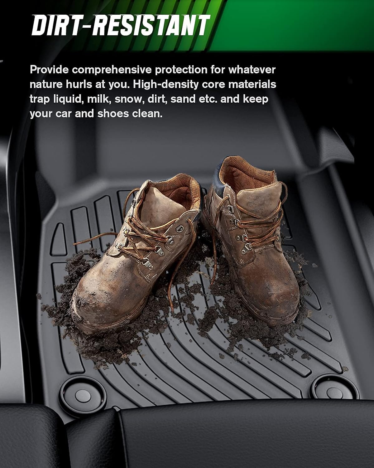 Black TPE Car Floor Mats Full Set Y730
