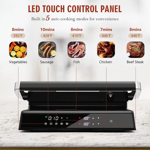 1200W Non-Stick Electric Panini Press Sandwich Maker A287562