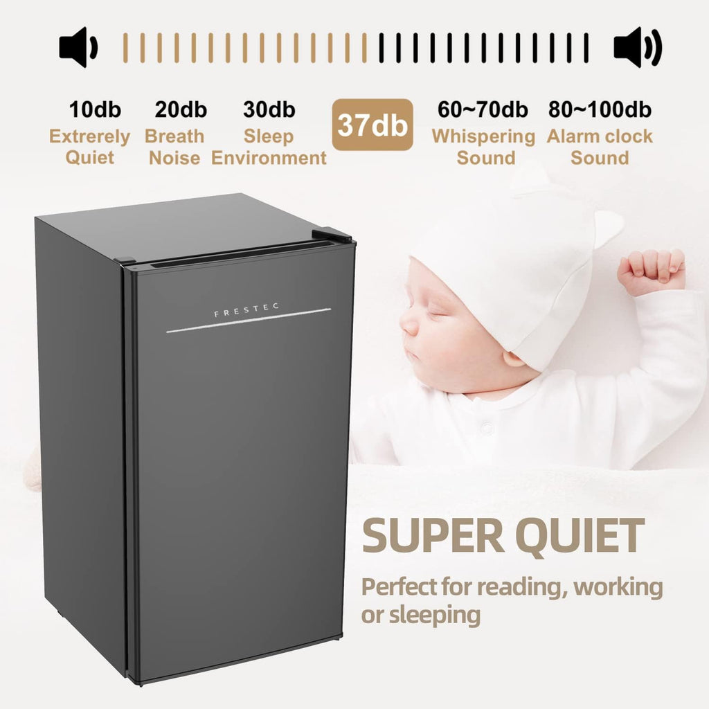 3.2 Cu.Ft. Small Refrigerator with Freezer (Black) O1959