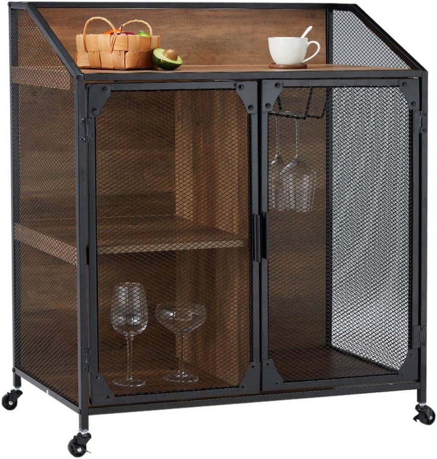 Industrial Storage Cabinet with Metal Mesh Door J42727