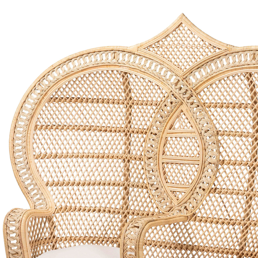 Natural Brown Rattan Two-Seater Chair Z41811