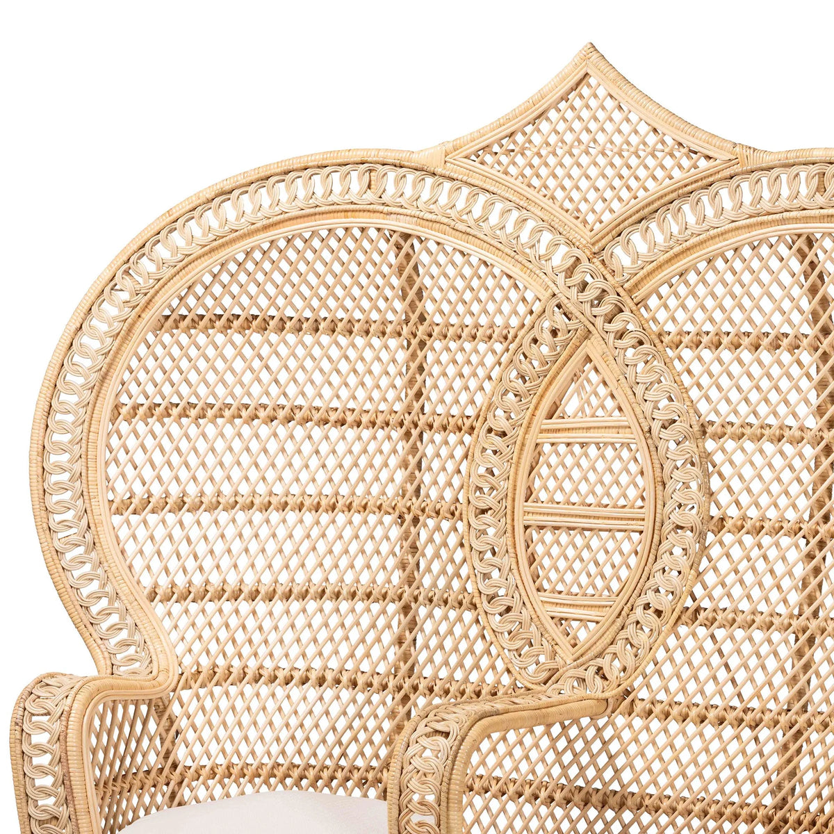 Natural Brown Rattan Two-Seater Chair Z41811