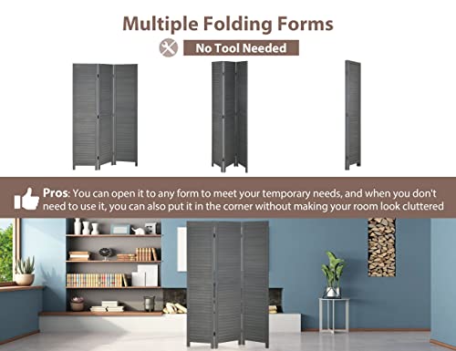 47.7'' Wide 67'' Tall 3 Panel Wooden Folding Room Divider Z924425