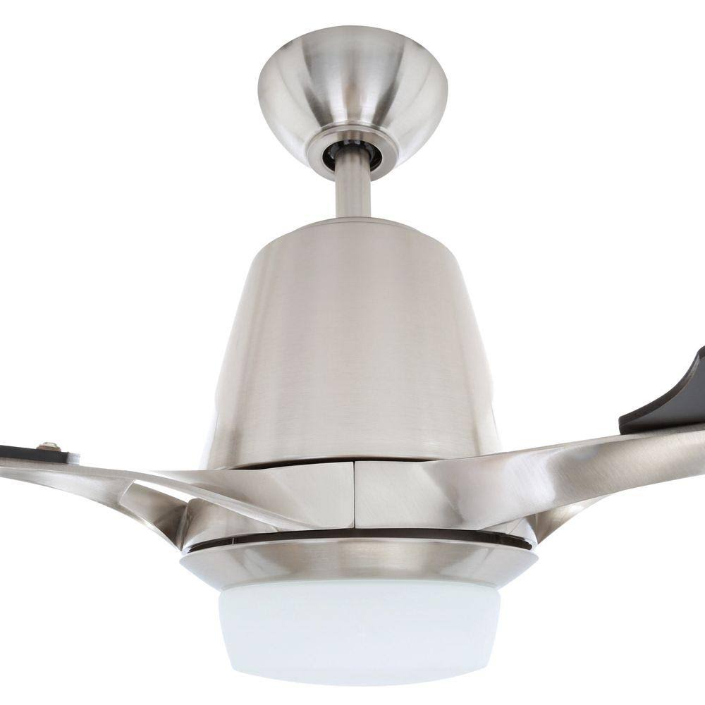 Brushed Nickel Ceiling Fan with Light T70464