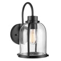 Matte Black Clear Seeded Glass Wall Sconce Q2087