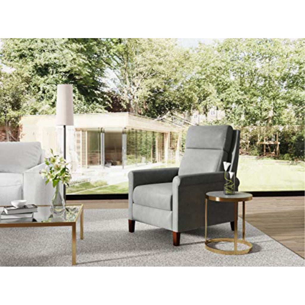 Espresso Brown Leather Pushback Recliner Q3099