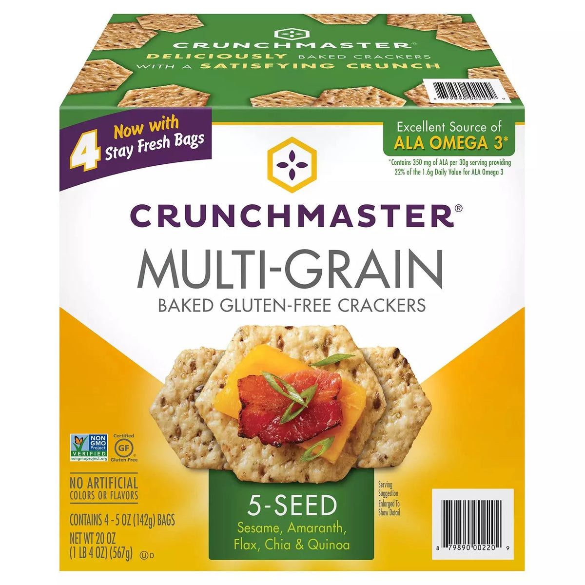 5 Seed Multi-Grain Cracker Pack of 4 I833