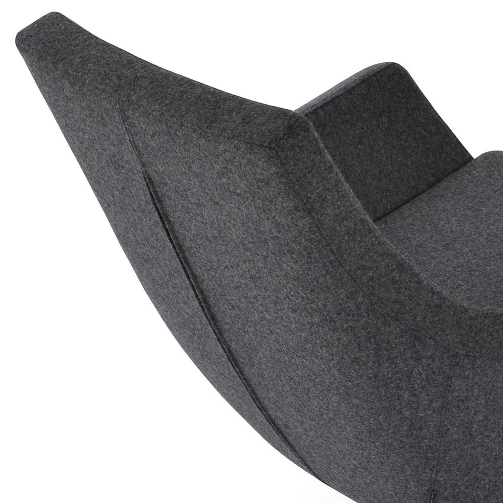 Black Leatherette Arm Chair with Chrome Wire Base O6471