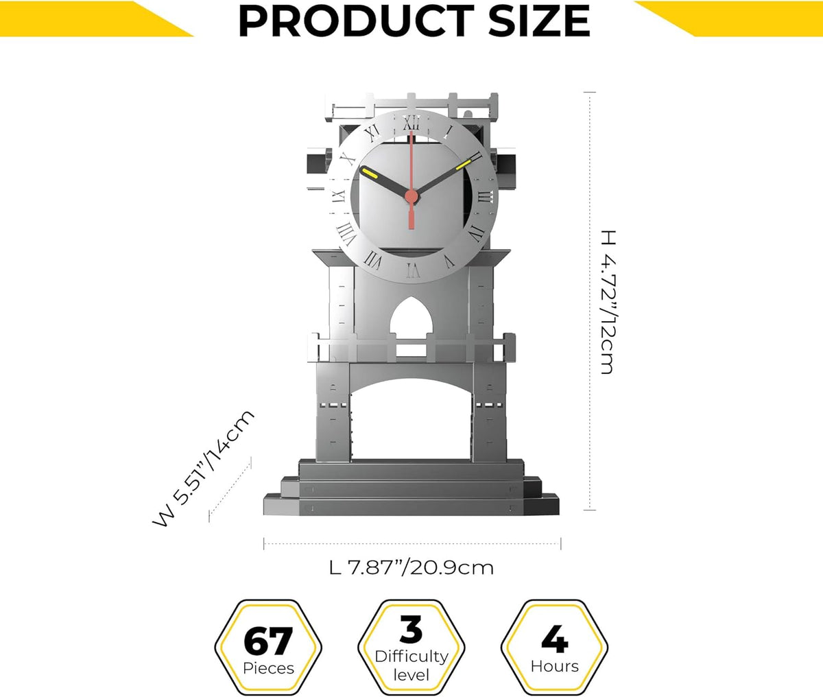 3D Metal Puzzle Clock Model Kits O57965