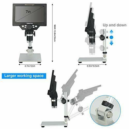 7 inch LCD Digital USB Microscope 12mp 1-1200x Magnification Handheld C3361