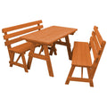 Pine 5' Picnic Table with 2 Backed Benches S451755