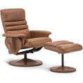 Saddle Swivel Massage Recliner Chair with Ottoman K759940