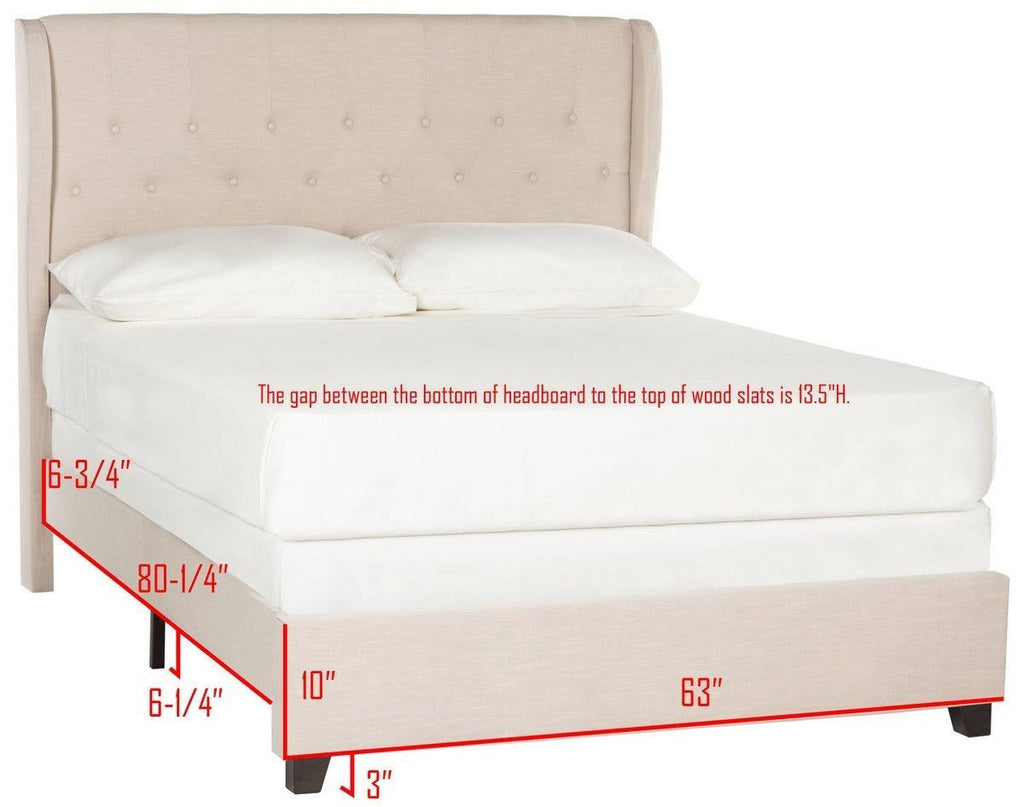 Light Beige Twin Bed Q4964