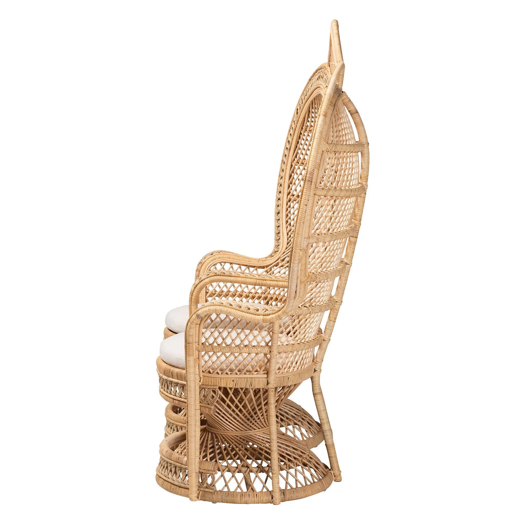 Natural Brown Rattan Two-Seater Chair Z41811
