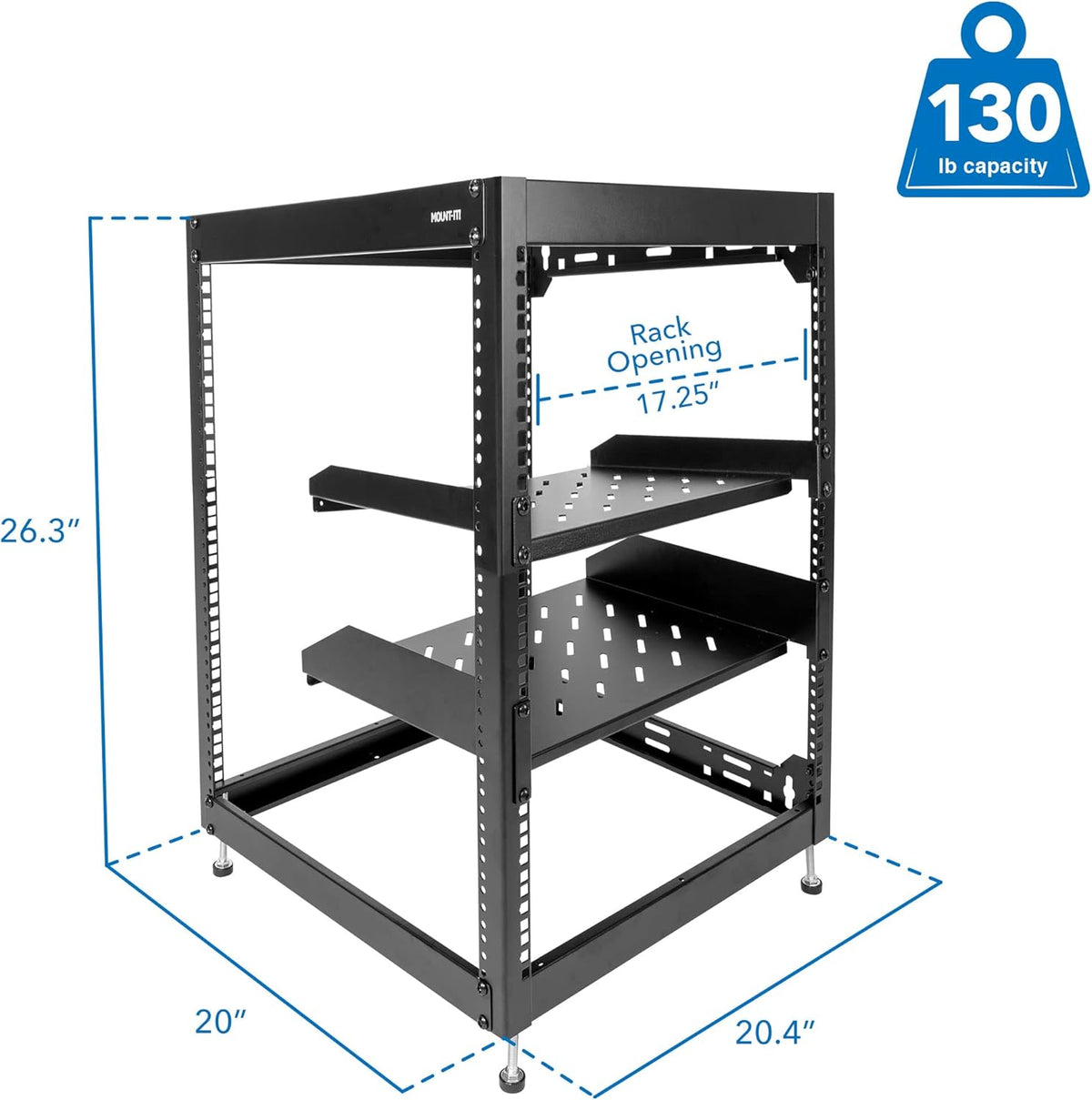 15U Server Rack with 2 Shelves Included A661728