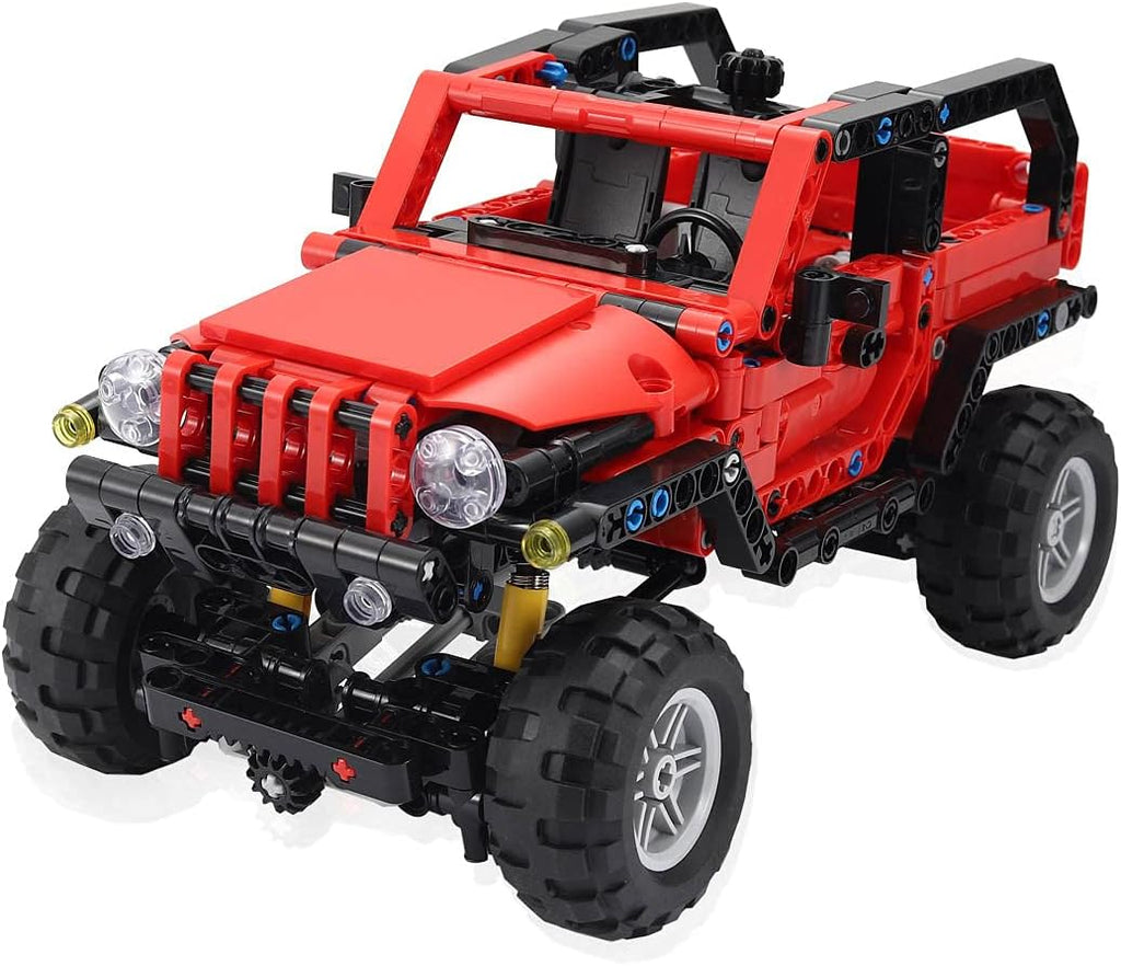 Yellow Off-Road Pickup Truck Building Blocks Toy Car with Brick Separator L390548