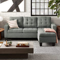 Gray Sectional Sofa with Chaise W322
