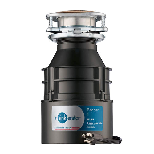 1/3 HP Continuous Feed Garbage Disposal with Cord, White T55519