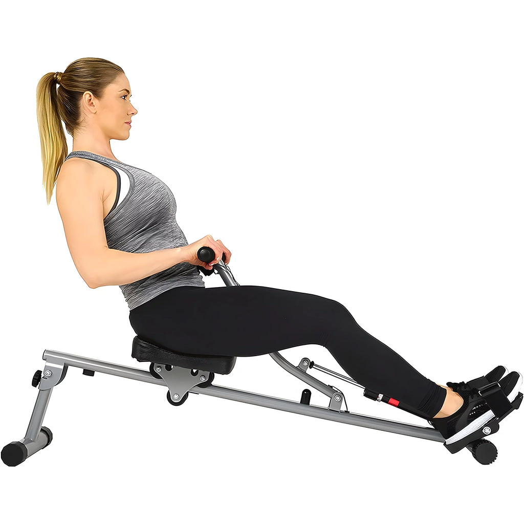 Rowing Machine with Adjustable Resistance and Digital Monitor E777972