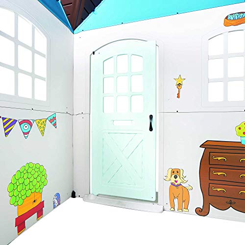 6ft x 6ft x 7 ft Tall Plastic Outdoor Playhouse L424429