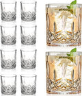 Crystal Whiskey Glasses Set of 8, 11 oz Clear Old Fashioned Glasses K33475