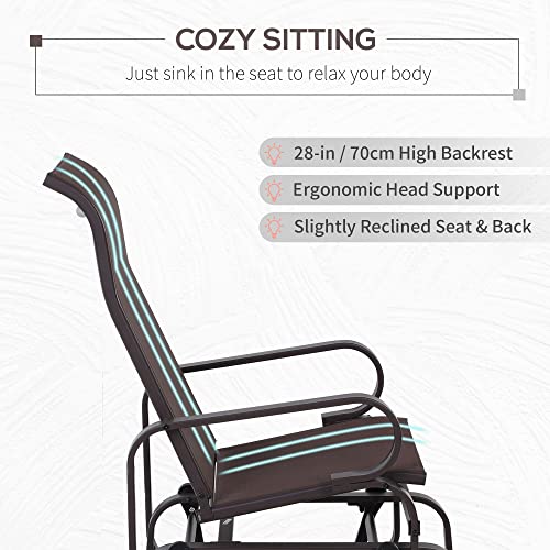 Gray Outdoor Glider Chair S6817