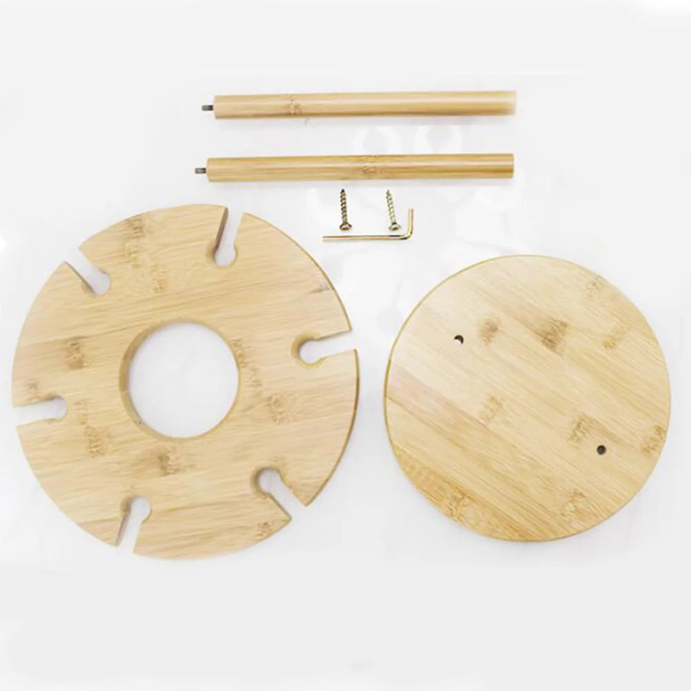 Solid Wooden Wine Glass Drying Rack 6 Holes Q699767