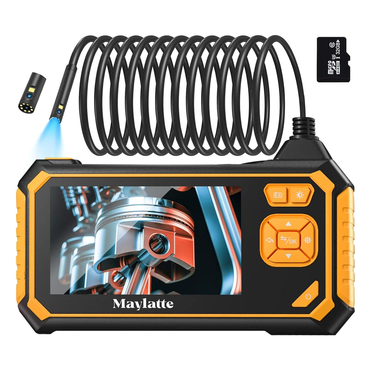 4.3 Inch 1080P HD Dual Lens Endoscope D613