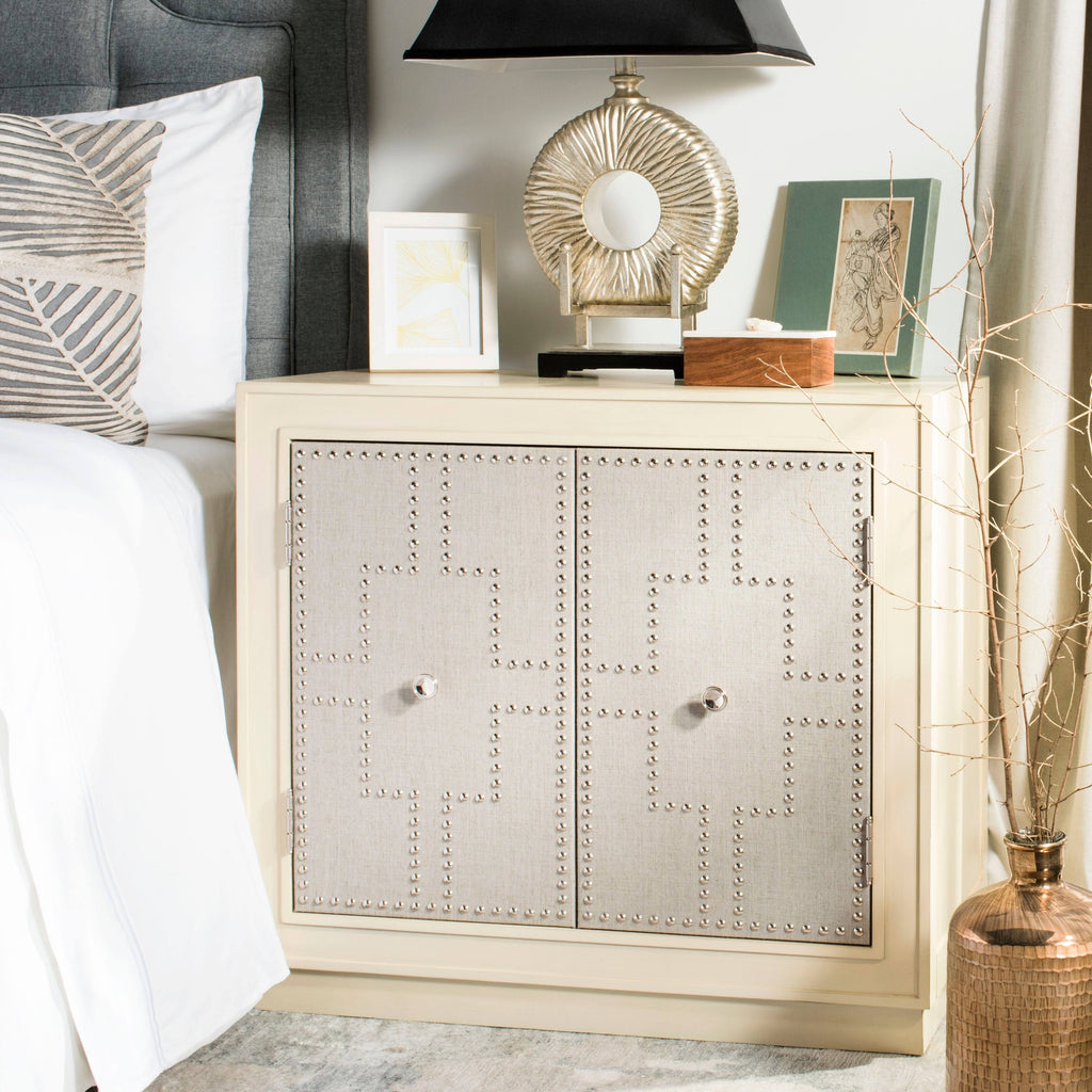 Antique Beige 2-Door Chest F2711