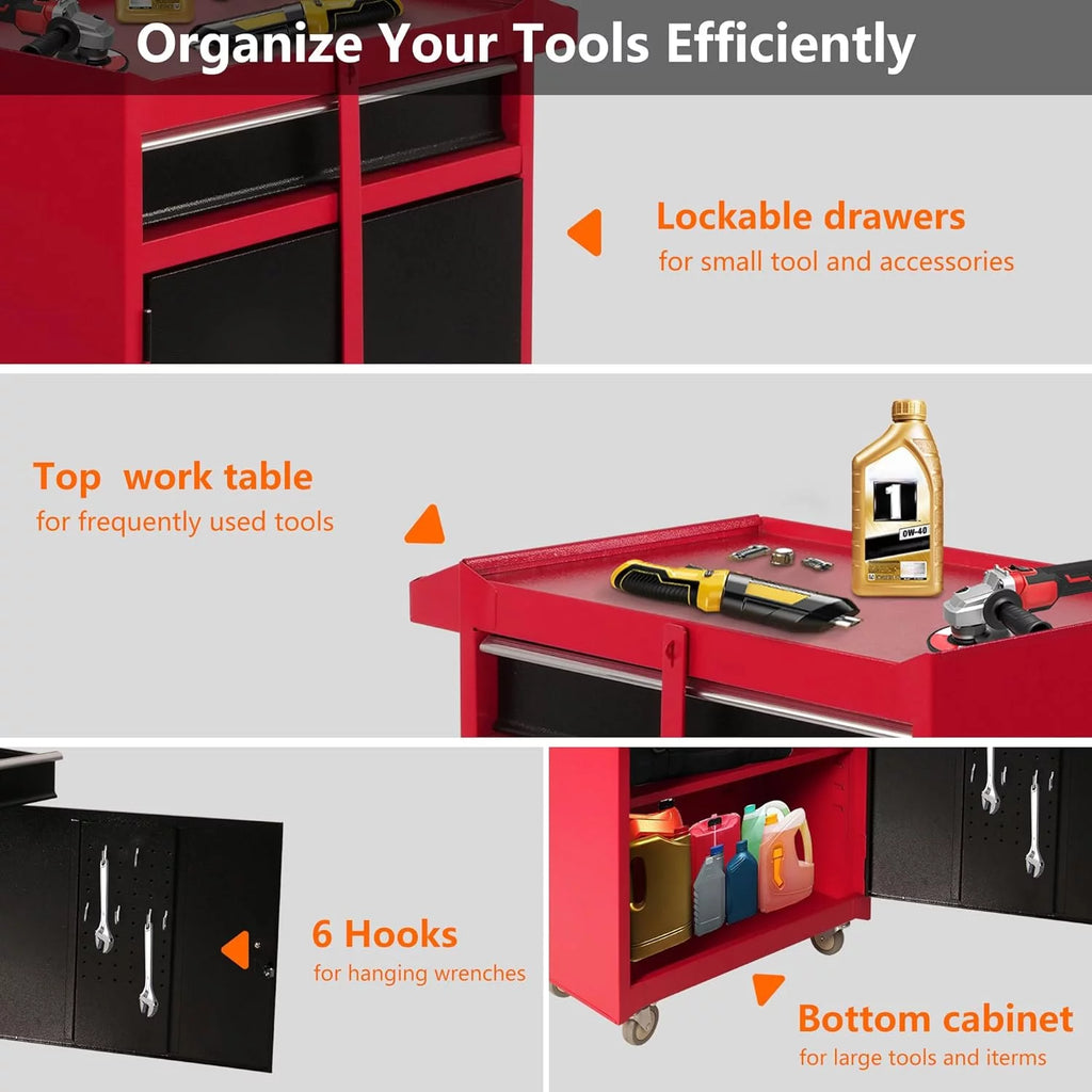 Rolling Tool Chest with 5 Drawers S2193