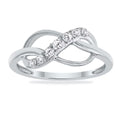 10K White Gold Diamond Infinity Ring K842546