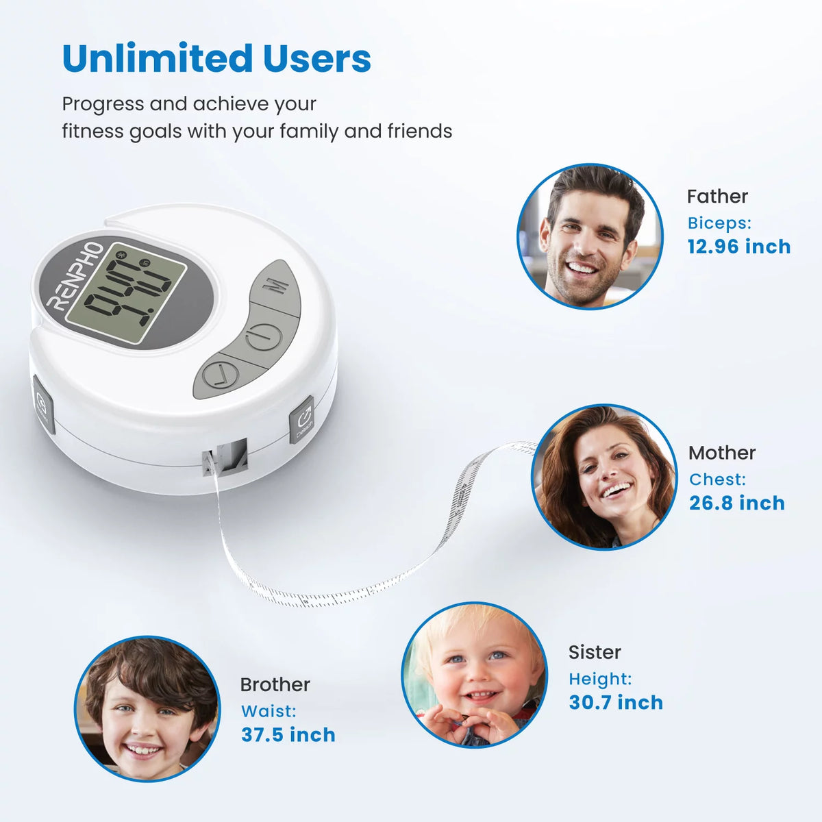 Smart Bluetooth Body Measuring Tape D652