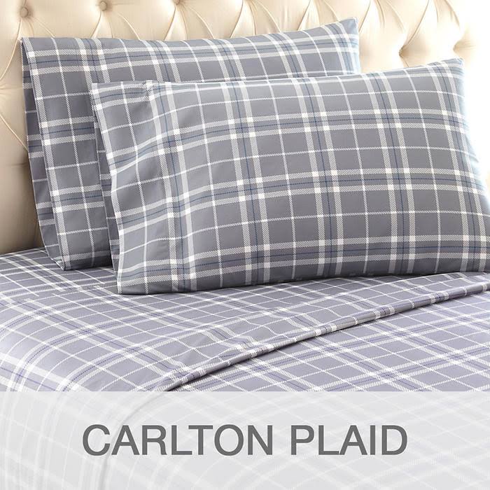 Micro Flannel Sheet Set Blue King T681294