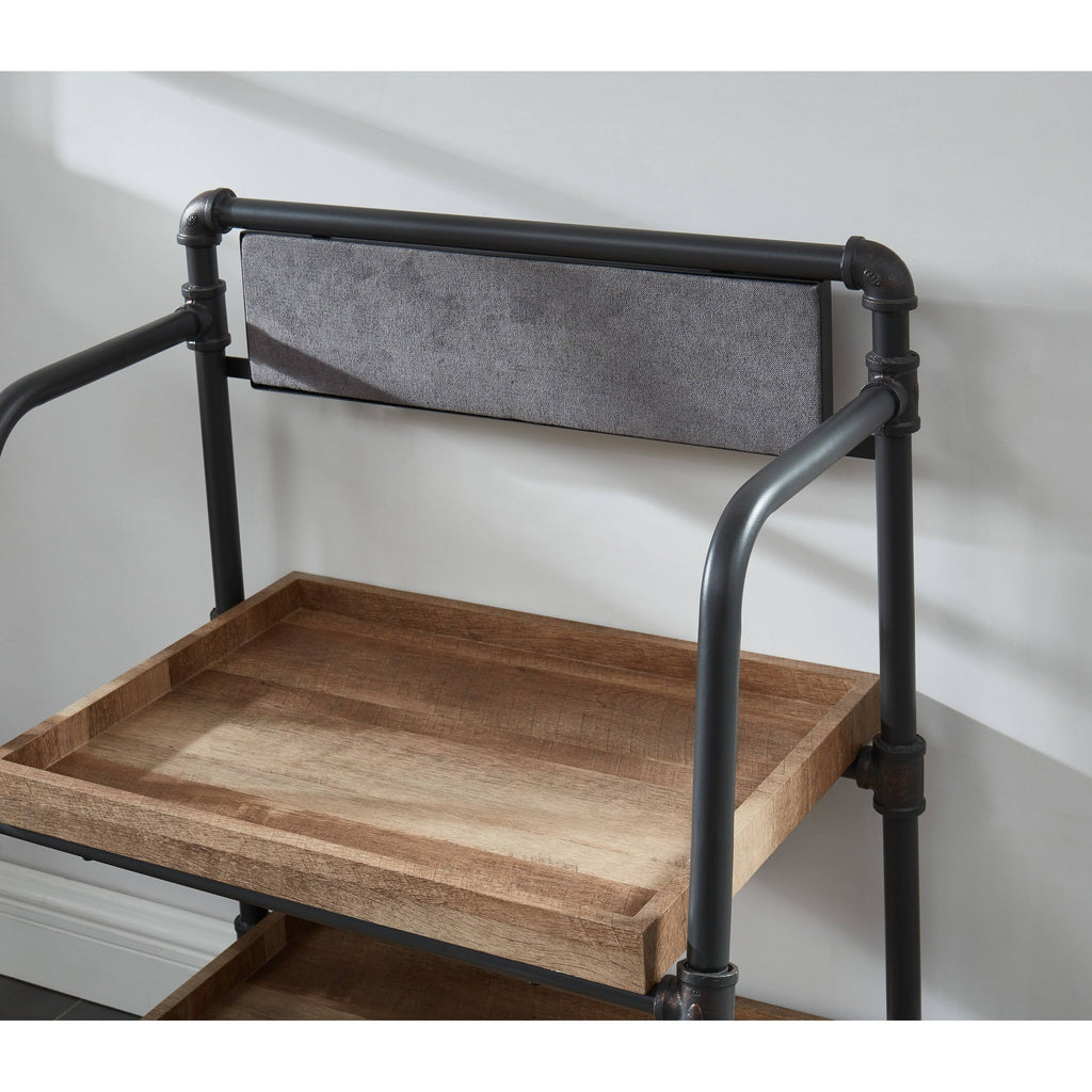 Brown Metal 2 Tier Bookshelf F44774