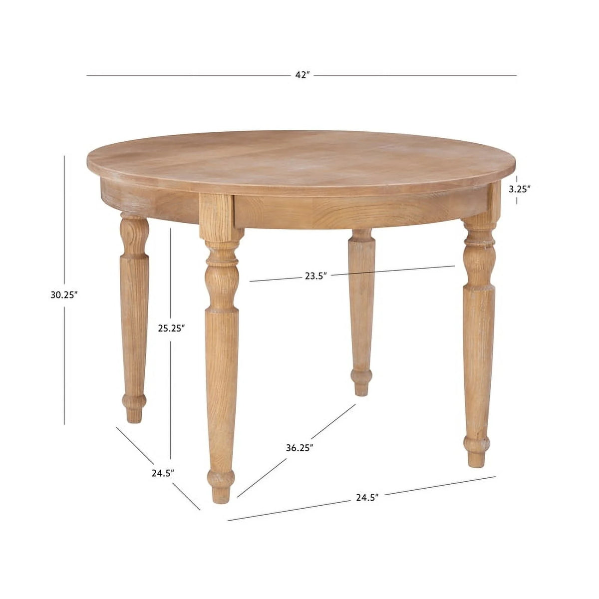 Oak Wood Round Dining Table L677724