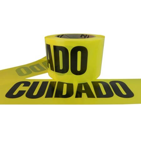 Caution Tape 3 inch x 1000 Feet 8 Rolls Yellow X644