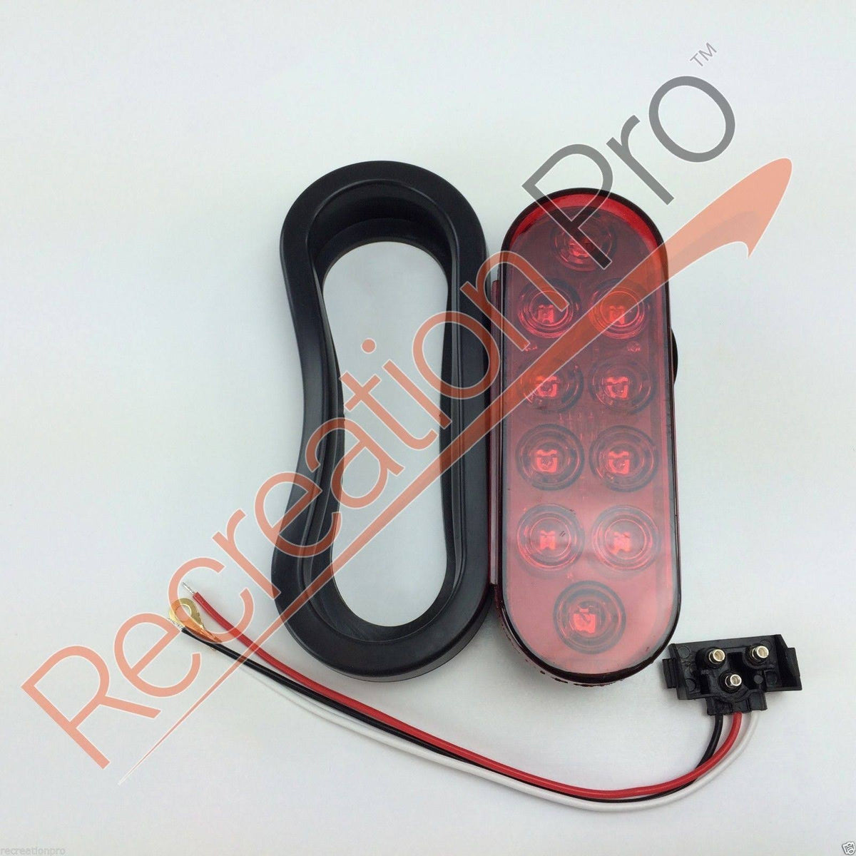 12 New LED Sealed Red 6x22 Oval Stop Turn Tail Lights O5163