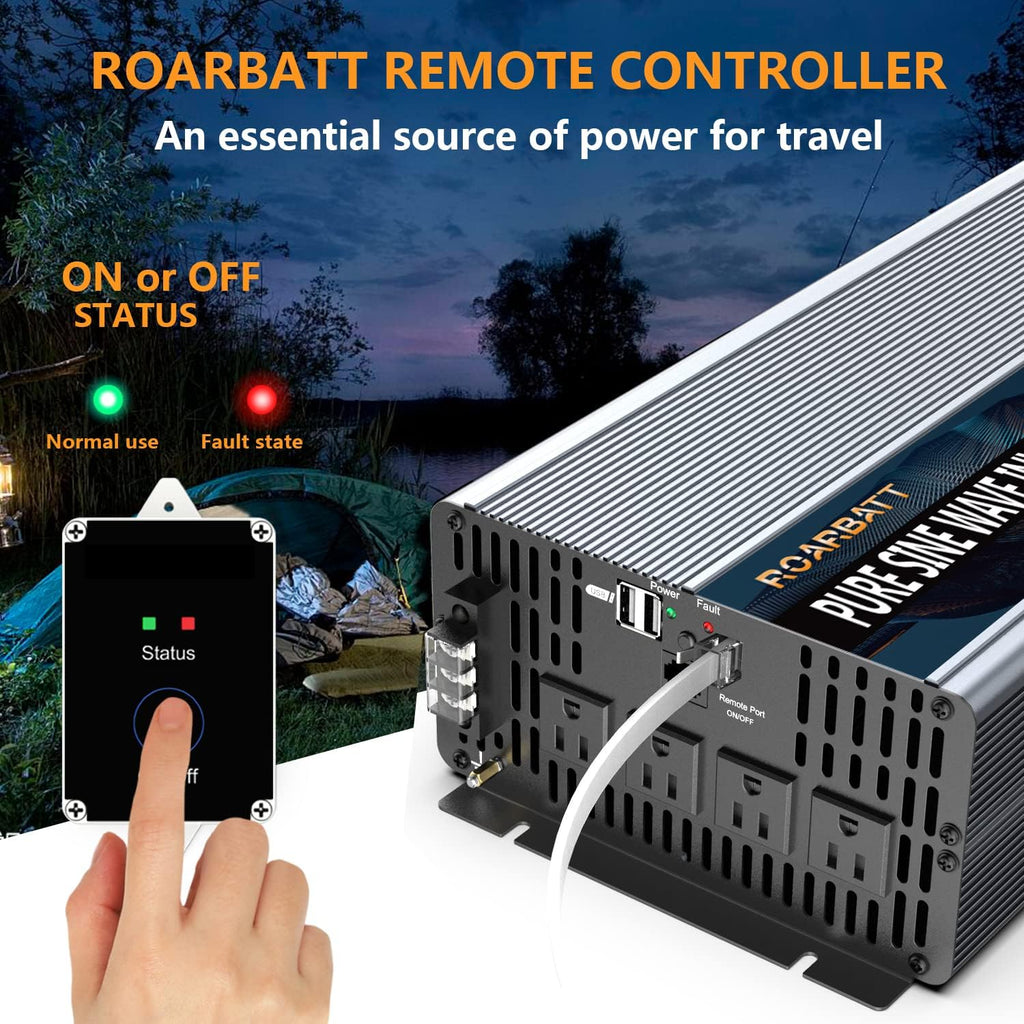 2000W Pure Sine Wave Power Inverter 12V DC to 110V/120V H951