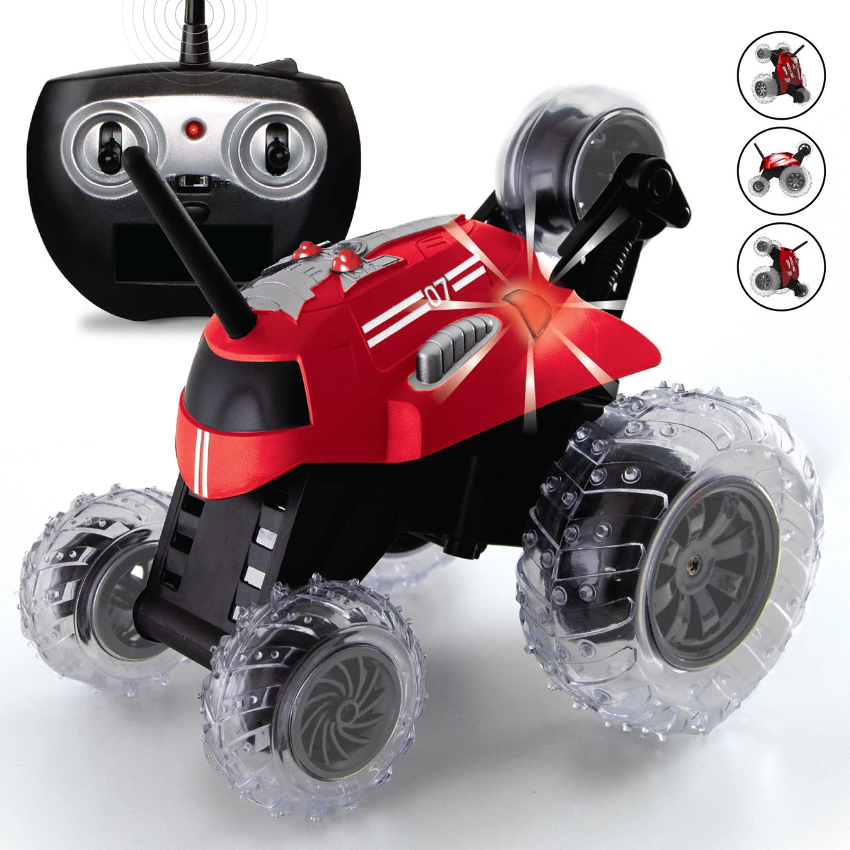 Red Remote Control 360 Spinning Car 2 pcs Q756050
