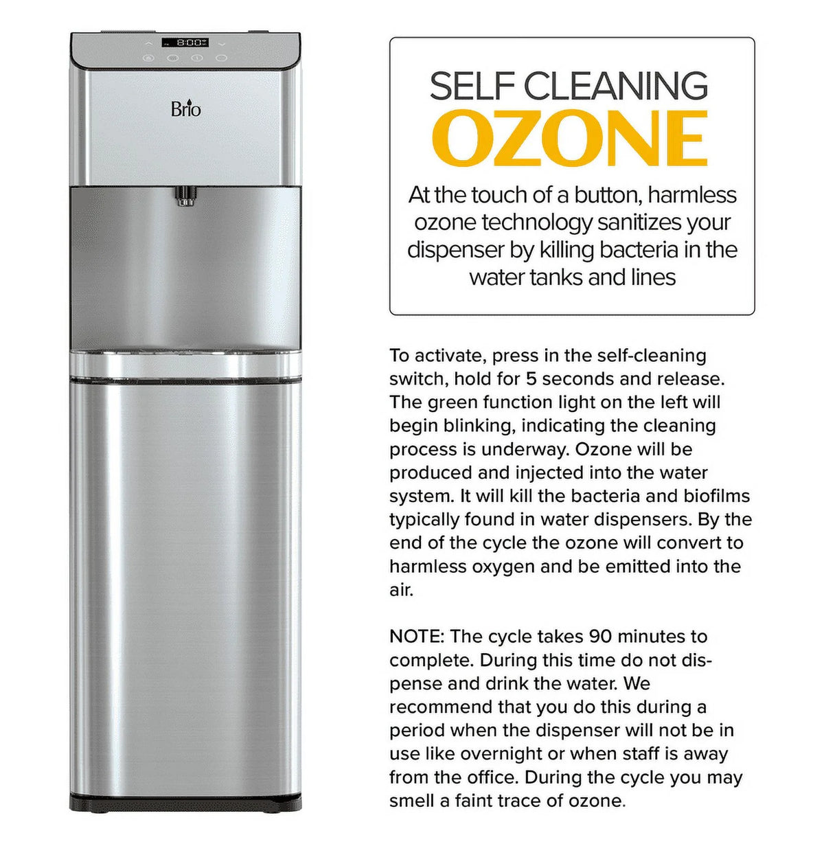 Bottom Load Hot, Cold and Room Water Cooler with Touch Dispense A715