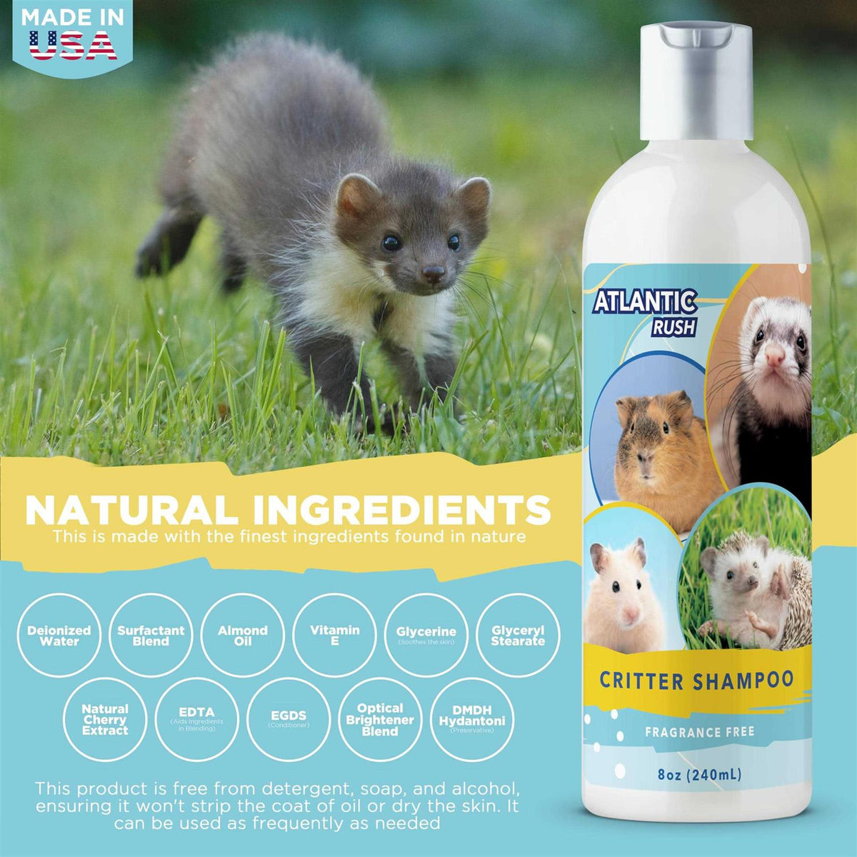 Fragrance Free Small Animal Shampoo 8oz K731