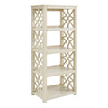 Antique White 4-Shelf Bookcase G2838