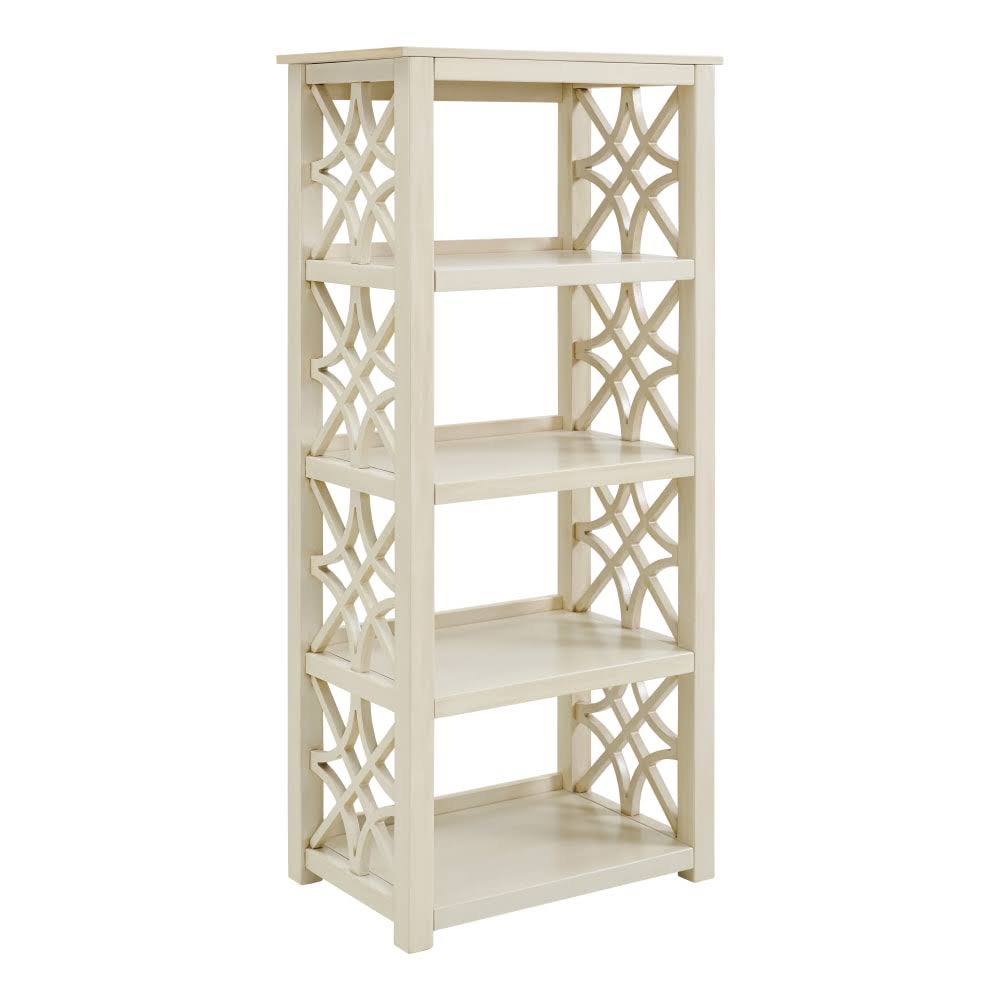 Antique White 4-Shelf Bookcase G2838