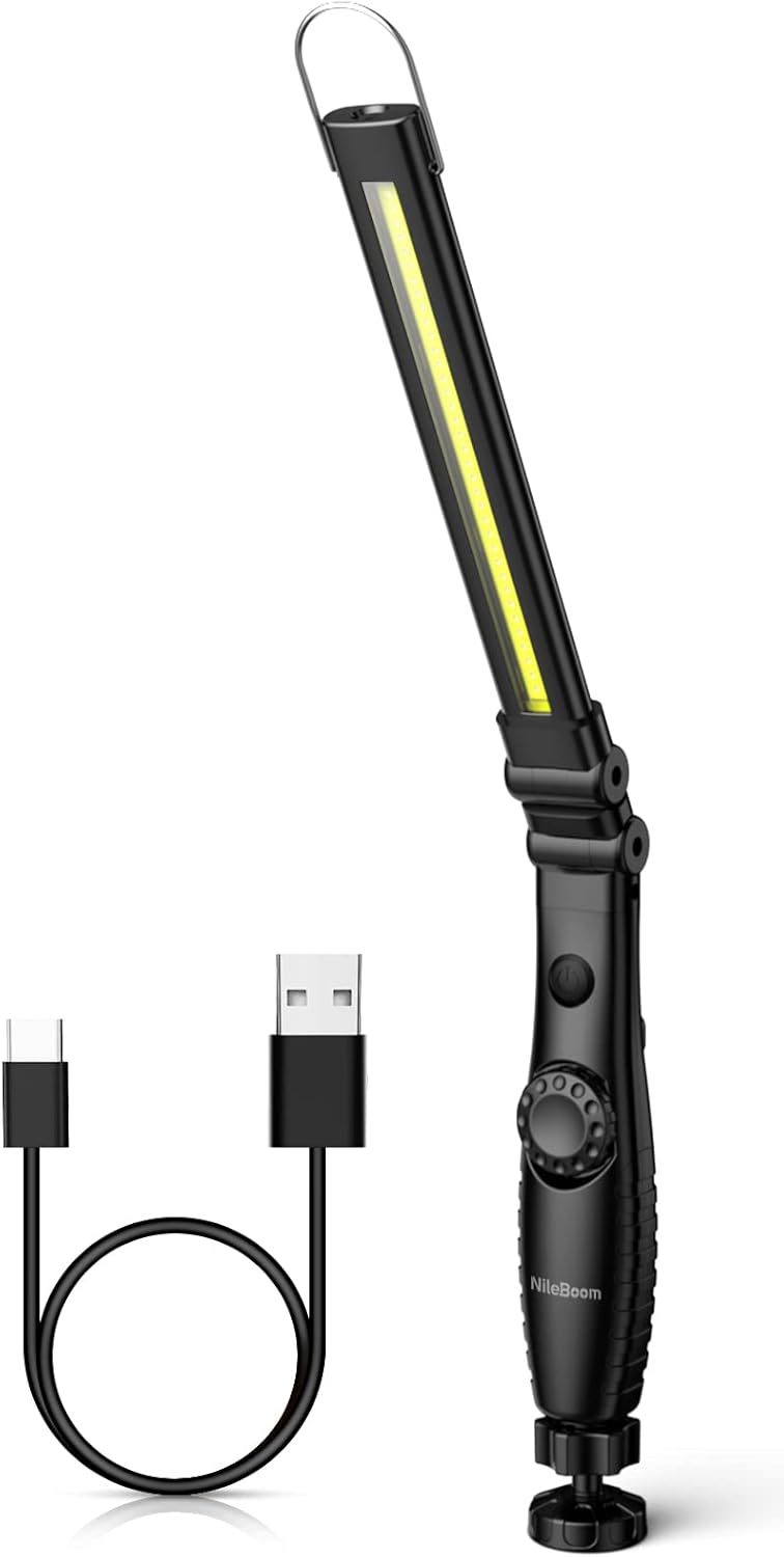 800 Lumens Foldable Rechargeable LED Work Light with Magnetic Base 4 Pack T762
