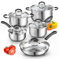 10-Piece Stainless Steel Cookware Set X4355