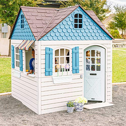 6ft x 6ft x 7 ft Tall Plastic Outdoor Playhouse L424429