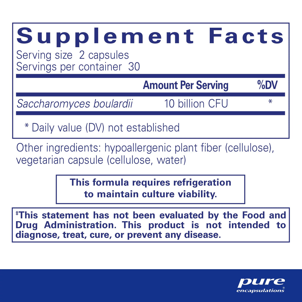 60 Capsules Saccharomyces Boulardii Probiotic L34840
