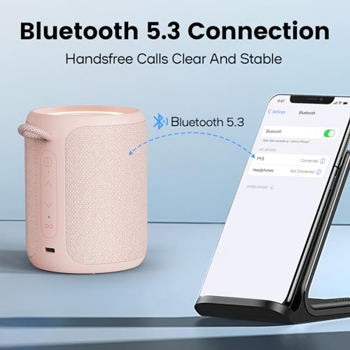 IP67 Waterproof Portable Bluetooth Speaker with Lights R8400