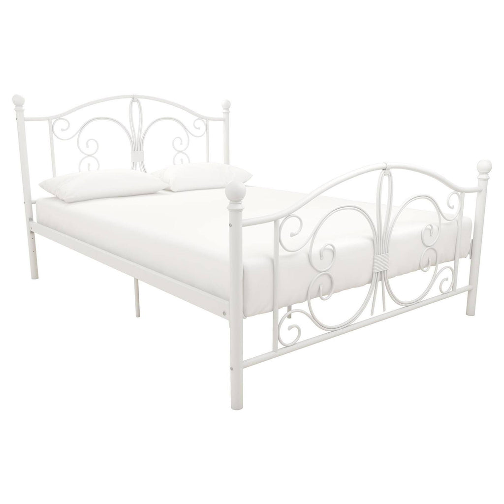 White Full Metal Bed R87124